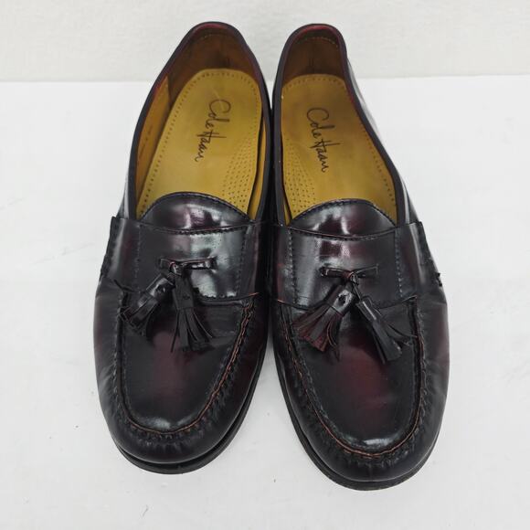Cole Haan Men\'s Tassel Loafers Leather Cherry Brown 10.5 main image 5